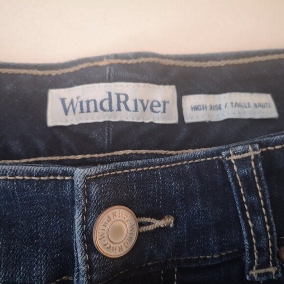 Wind River High Rise Lined Ladies Medium Wash Size 8 Blue Jeans - Picture 3 of 13